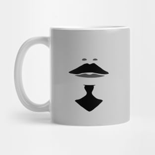 Gray and Black Porthos Musketeer Mustache and Goatee Mug